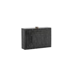 NEW ART DECO women's rectangle clutch bag in black